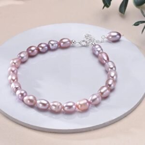 bracelet perle de culture rose