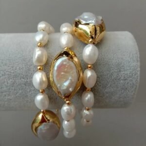 bracelet perles de culture et or