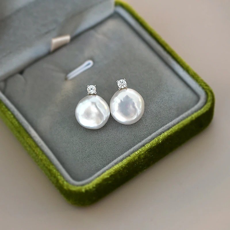 boucle d'oreille argent et perle de culture