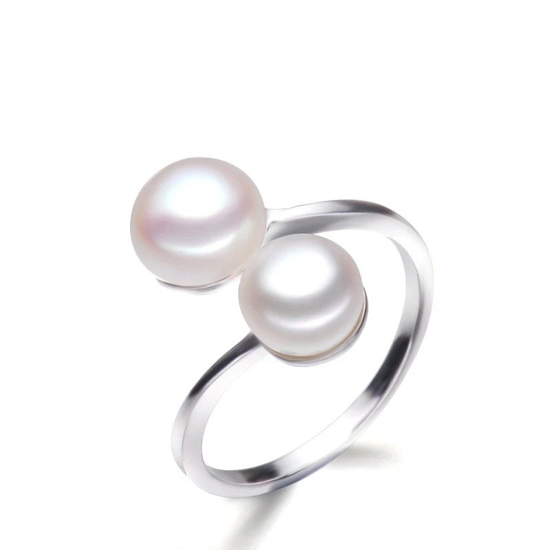 bague double perle de culture