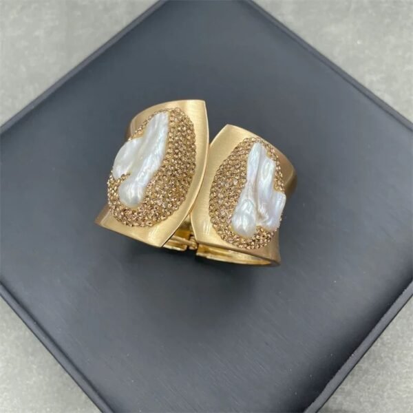 bracelet manchette perles de culture