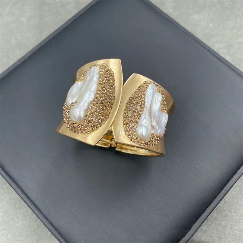 bracelet manchette perles de culture