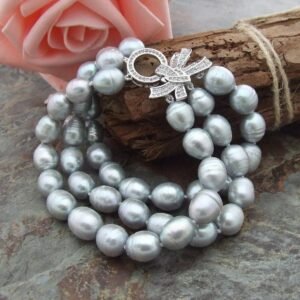 bracelet perles de culture 3 rangs
