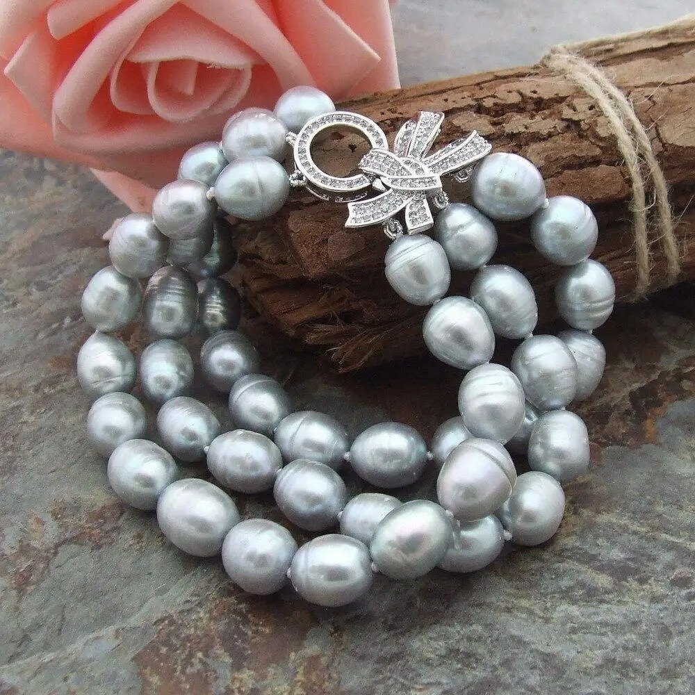 bracelet perles de culture 3 rangs