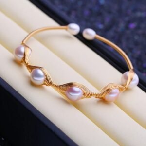 bracelet jonc perle de culture